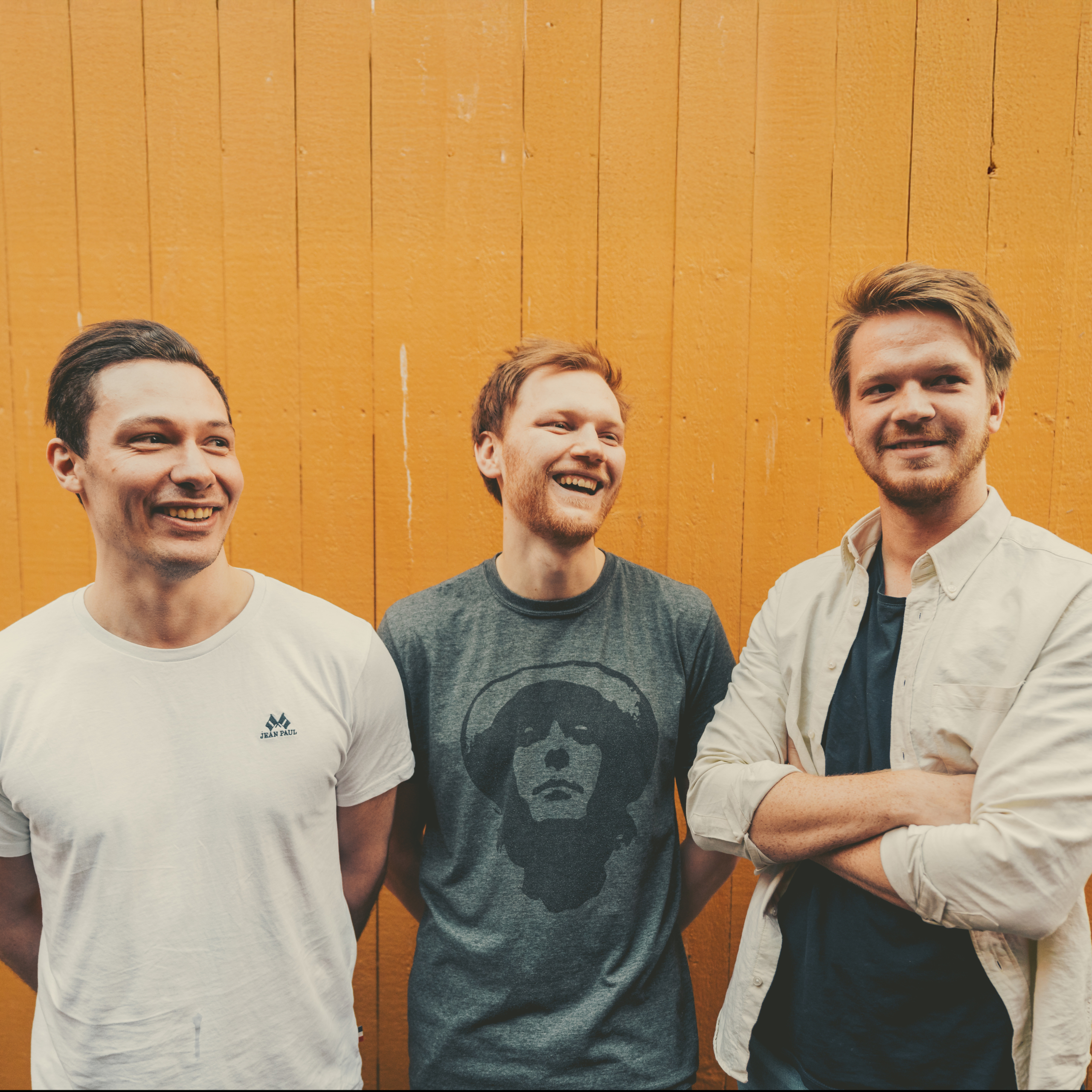 De tre artistene i Boysen. Bandfoto